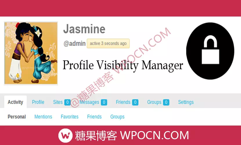 BuddyPress Profile Visibility Manager英文版插件 - 个人资料可见性管理器插件-糖果博客