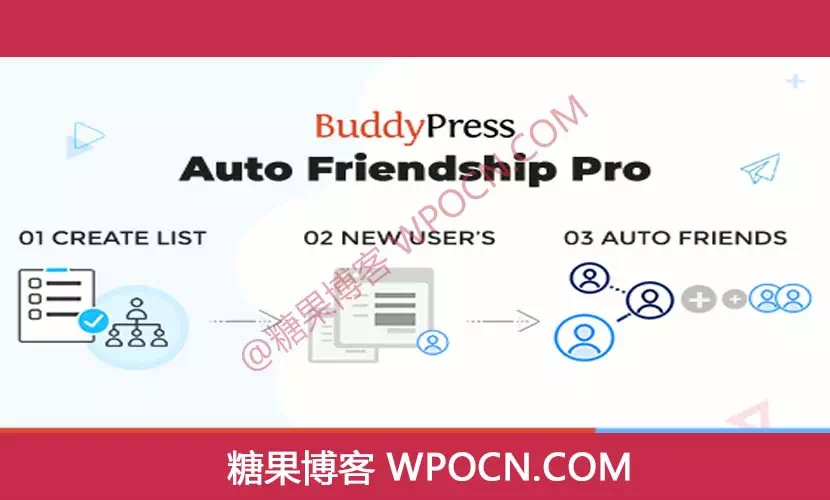 BuddyPress Auto Friendship Pro英文版插件 - 添加好友插件-糖果博客