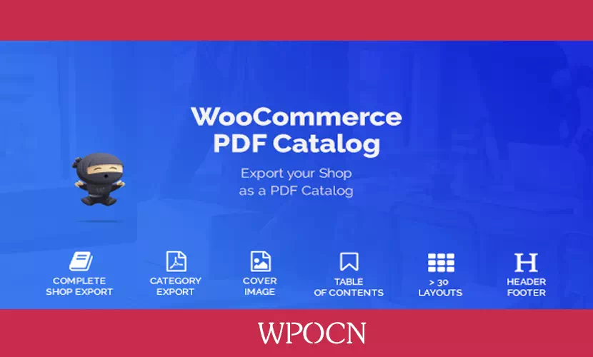 WooCommerce PDF Catalog英文版插件 - 商店导出PDF目录插件-糖果博客