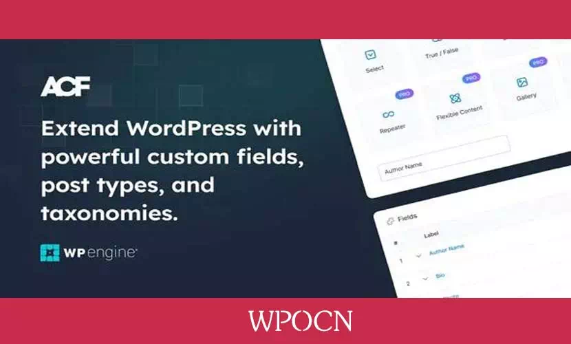 Advanced Custom Fields Pro英文版插件 – 高级自定义字段插件-糖果博客