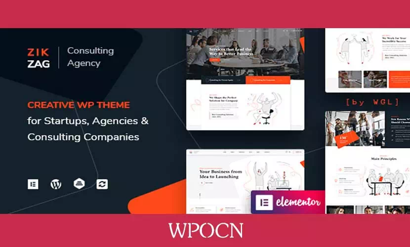 ZikZag英文版主题 – 咨询与代理WordPress主题-糖果博客