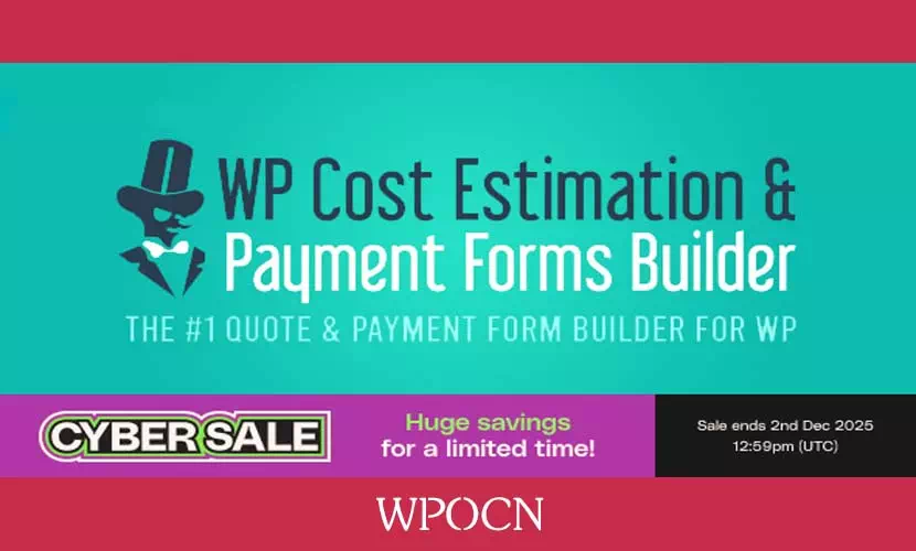 WP Cost Estimation & Payment Forms Builder英文版插件 – 成本估算和付款表单生成插件-糖果博客