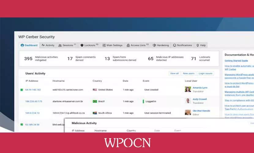 WP Cerber Security Pro英文版插件 – 安全插件-糖果博客