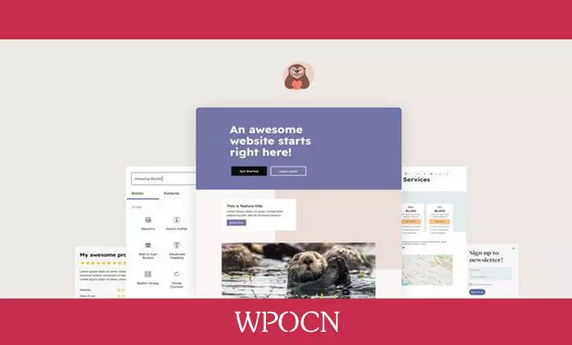 Otter Blocks Pro英文版插件 – 古腾堡页面构建器插件-糖果博客