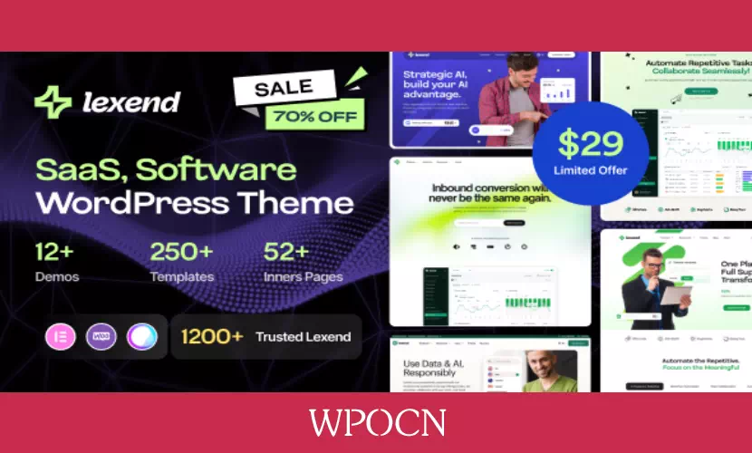 Lexend英文版主题 – 软件、SaaS 及创业WordPress主题