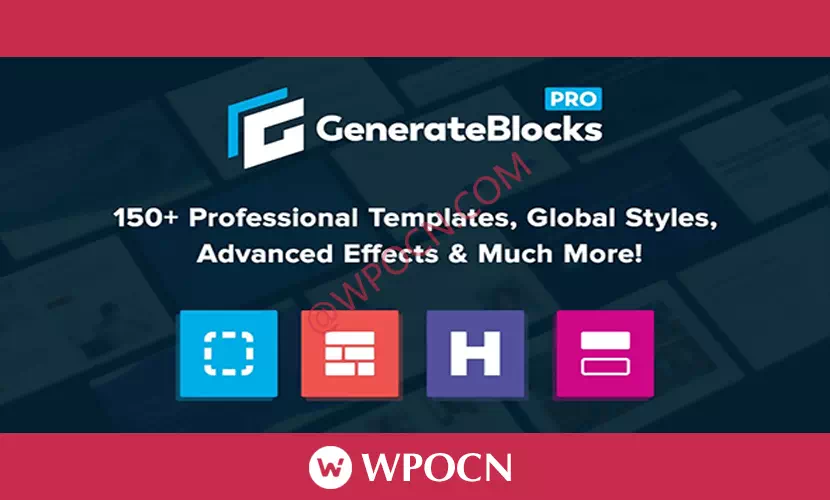 GenerateBlocks Pro英文版插件 - 古腾堡块编辑器插件-糖果博客