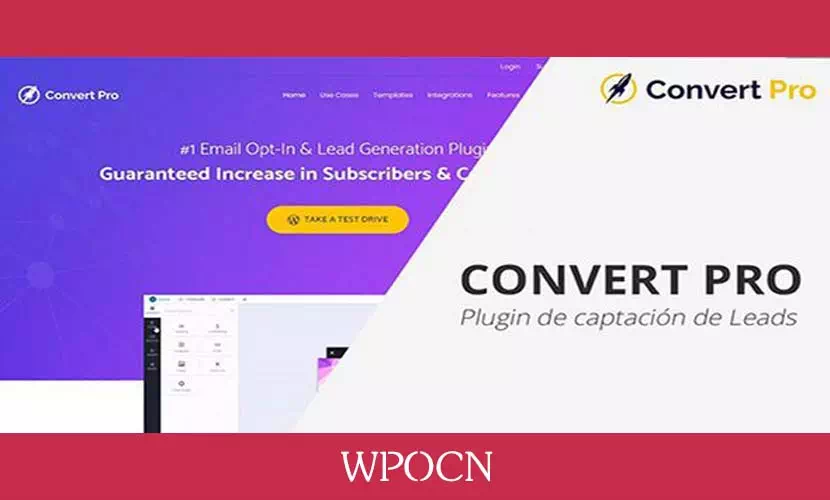 Convert Pro英文版插件 – 邮件选择加入与潜在客户生成插件-糖果博客