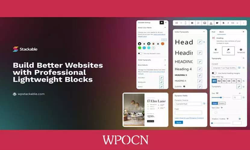 Stackable - Gutenberg Blocks (Premium)英文版插件 - 古腾堡区块插件-糖果博客