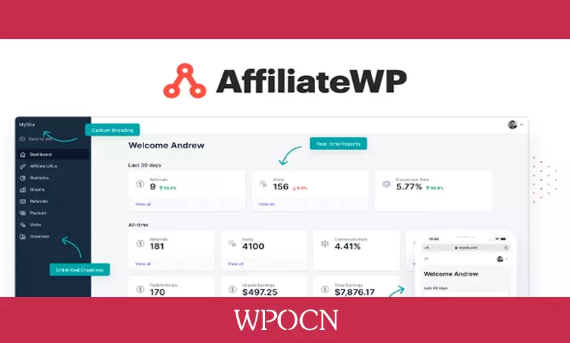 AffiliateWP英文版插件 - 联盟营销插件-糖果博客