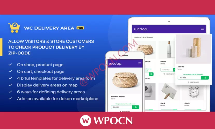 WooCommerce Delivery Area Pro英文版插件 - 交货日期插件-糖果博客