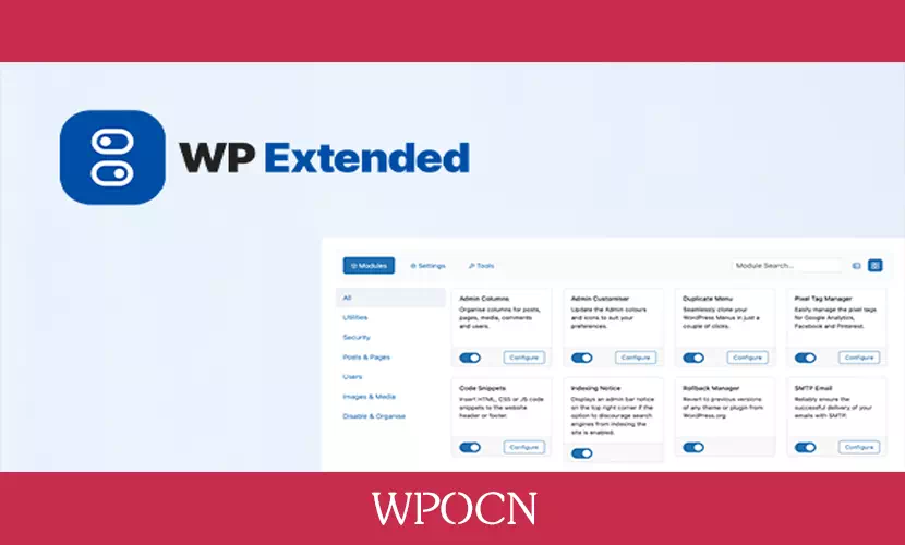 WP Extended Pro英文版插件 - 功能增强WordPress插件-糖果博客