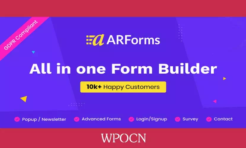 ARForms英文版插件 – 表单构建器及联系表单插件-糖果博客