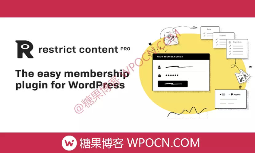 Restrict Content Pro英文版插件 - 会员插件-糖果博客