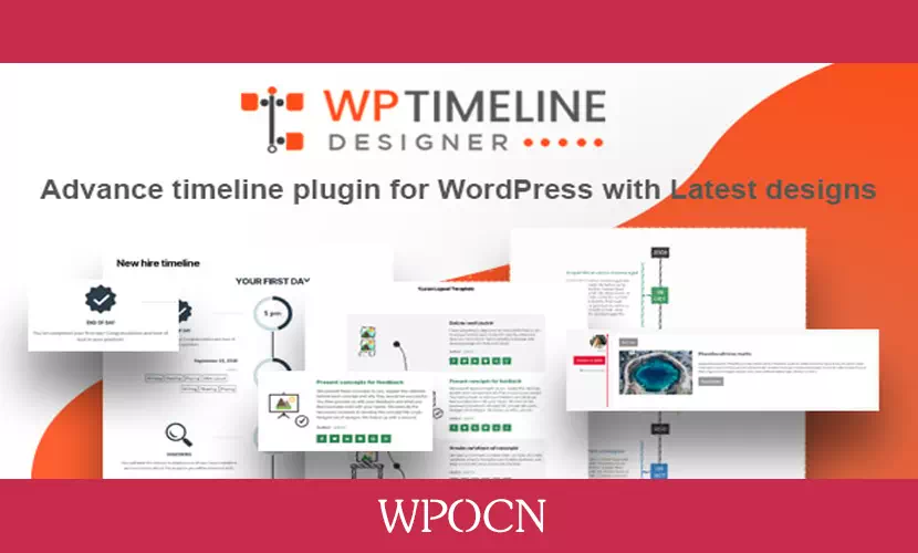 WP Timeline Designer Pro英文版插件 - 时间轴插件-糖果博客