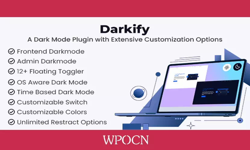 Darkify英文版插件 - 暗模式插件-糖果博客