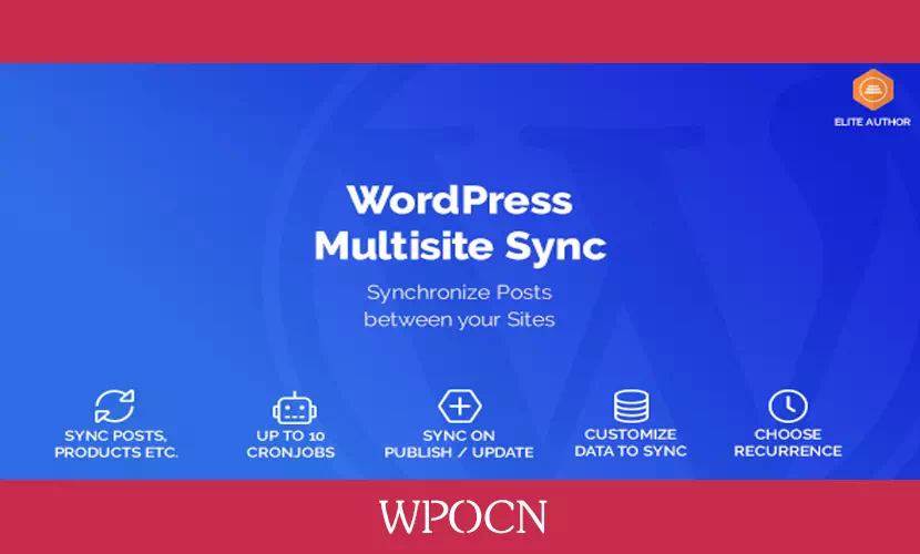 WordPress Multisite Sync英文版插件 - 多站点同步插件-糖果博客