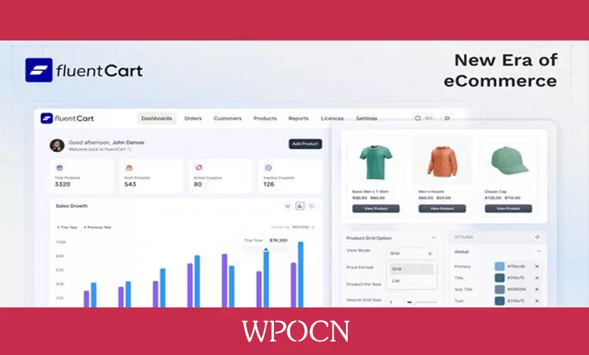 FluentCart Pro英文版插件 – 电子商务插件-糖果博客