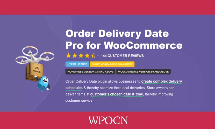 Order Delivery Date Pro for WooCommerce英文版插件 - 订单交货日期插件-糖果博客