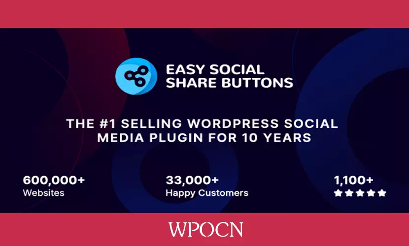 Easy Social Share Buttons for WordPress英文版插件 - 社交分享插件-糖果博客