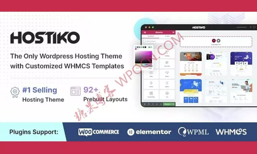 Hostiko英文版主题 – WHMCS和托管WordPress主题-糖果博客