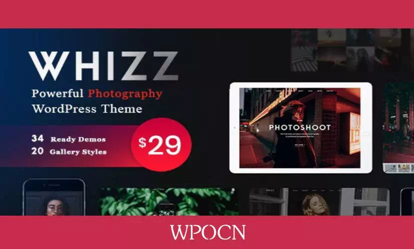 Whizz英文版主题 - 摄影作品集WordPress主题-糖果博客