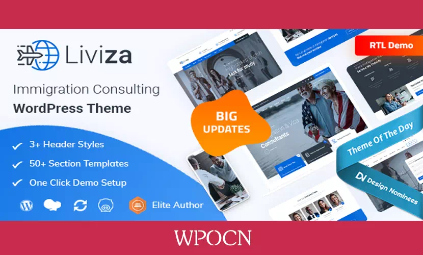 Liviza英文版主题 - 移民咨询WordPress主题-糖果博客