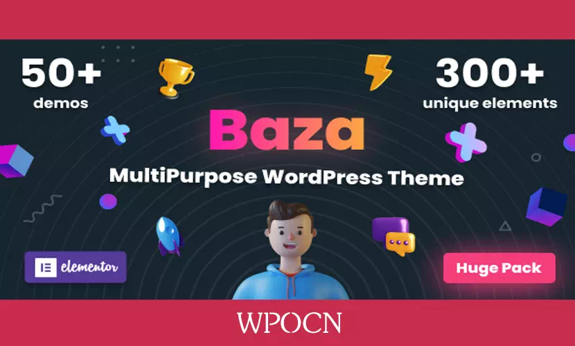 Baza英文版主题 - 创意多用途WordPress主题-糖果博客