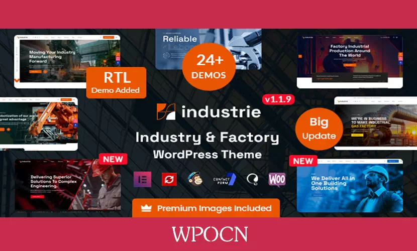 Industrie英文版主题 - 工厂和工业WordPress主题-糖果博客