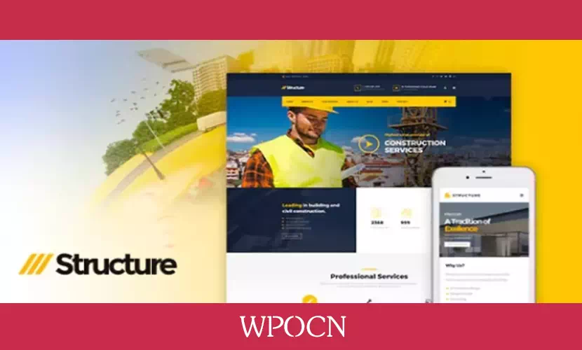 Structure英文版主题 - 建筑工业工厂WordPress主题-糖果博客