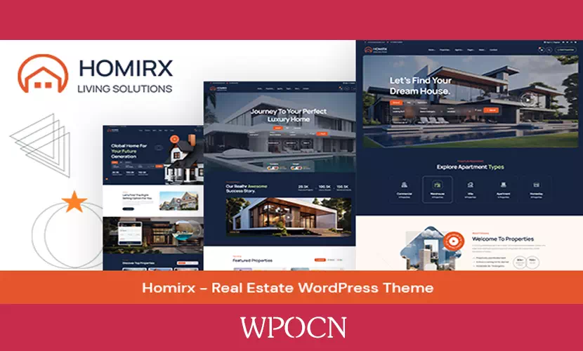 Homirx英文版主题 – 房地产WordPress主题-糖果博客