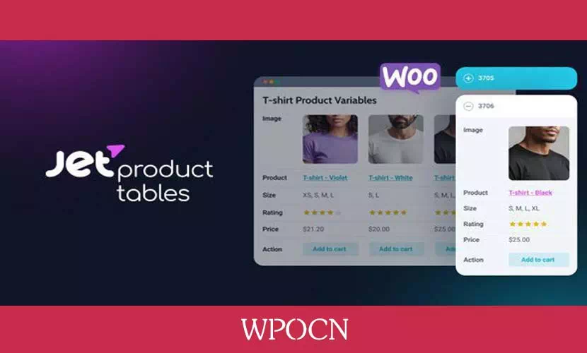 JetProductTables英文版插件 – 定制产品表插件-糖果博客