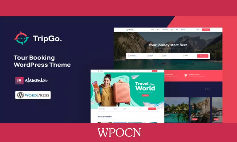 Tripgo英文版主题 - 旅游预订WordPress主题-糖果博客