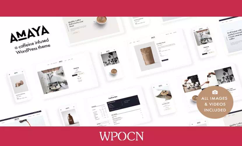 Amaya英文版主题 – 咖啡店WordPress主题-糖果博客