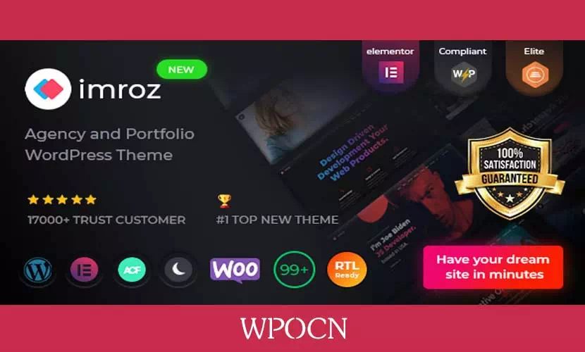 Imroz英文版主题 – 代理和投资组合WordPress主题-糖果博客