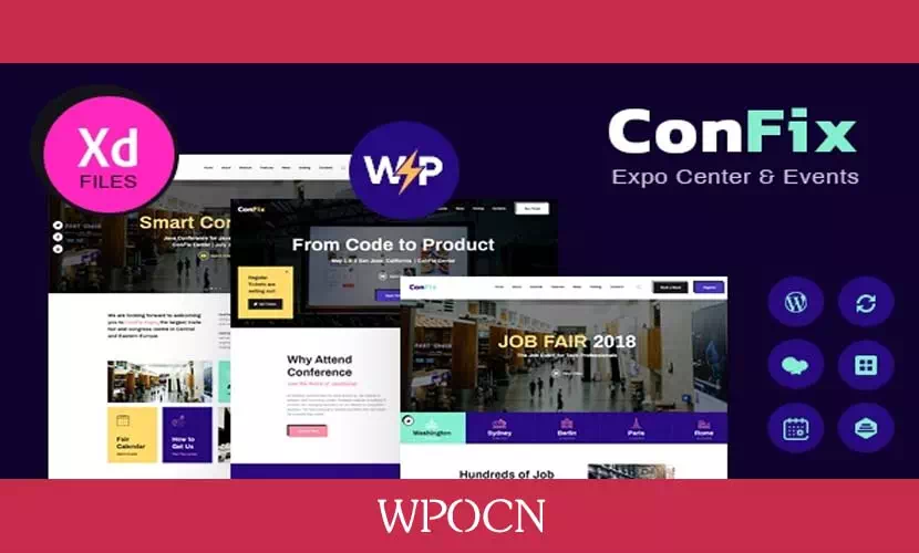 ConFix英文版主题 – 世博会和活动WordPress主题-糖果博客