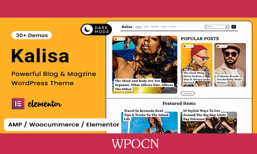 Kalisa英文版主题 – 博客和杂志WordPress主题-糖果博客