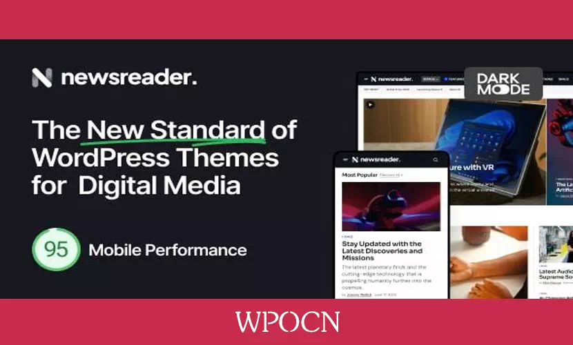Newsreader英文版主题 – 数字媒体 WordPress 主题-糖果博客