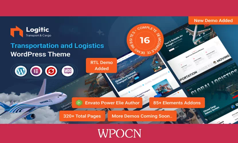 Logitic英文版 – 运输和物流服务WordPress主题-糖果博客