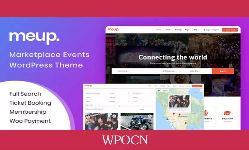 Meup英文版主题 – 活动市场WordPress主题-糖果博客