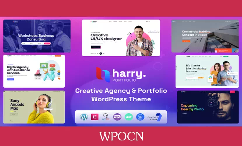 Harry英文版主题 – 创意机构和作品集WordPress主题-糖果博客