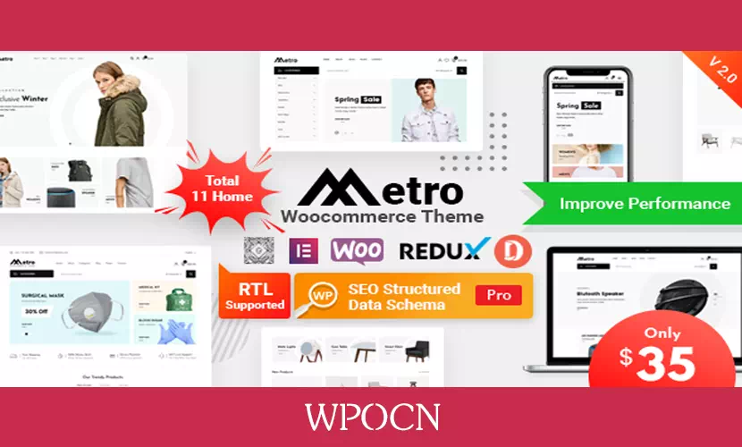Metro英文版主题 – 极简商店WordPress主题-糖果博客