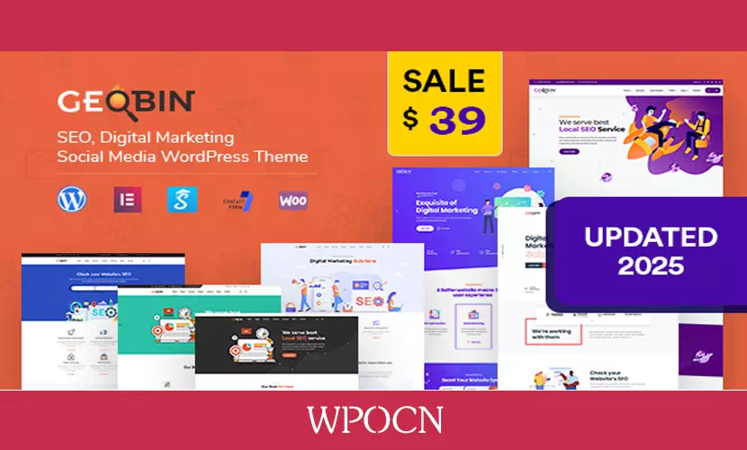 GeoBin英文版主题 – 数字营销机构WordPress主题-糖果博客