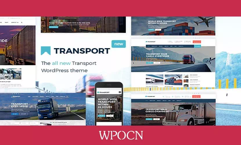 Transport英文版主题 – 运输和物流WordPress主题-糖果博客