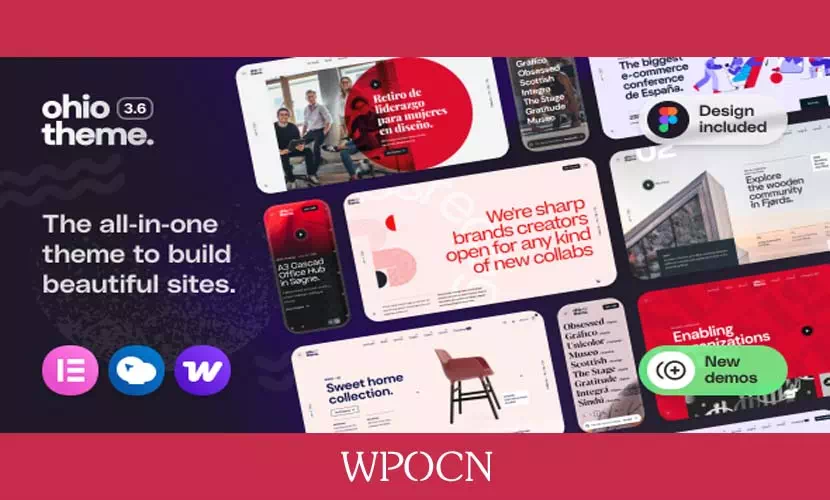 Ohio英文版主题 - 创意作品和展示WordPress主题-糖果博客
