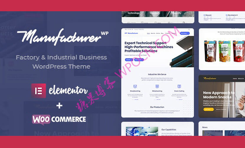 Manufacturer英文版主题 - 工厂和工业WordPress主题-糖果博客