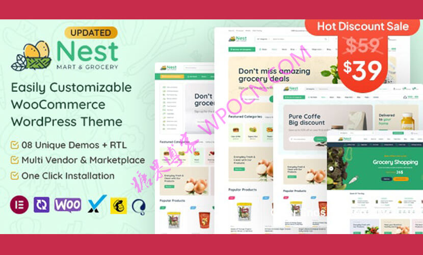 Nest英文版主题 - 多用途电子商务WordPress主题-糖果博客