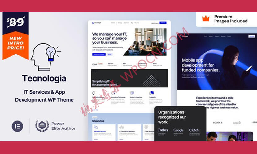 Tecnologia英文版主题 - IT服务和应用程序开发WordPress主题-糖果博客