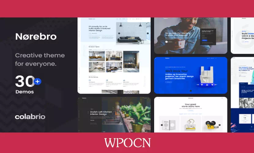 Norebro英文版主题 – 多用途创意组合WordPress主题-糖果博客