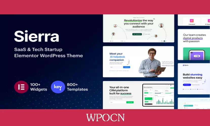 Sierra英文版主题 – SaaS和科技初创公司WordPress主题-糖果博客