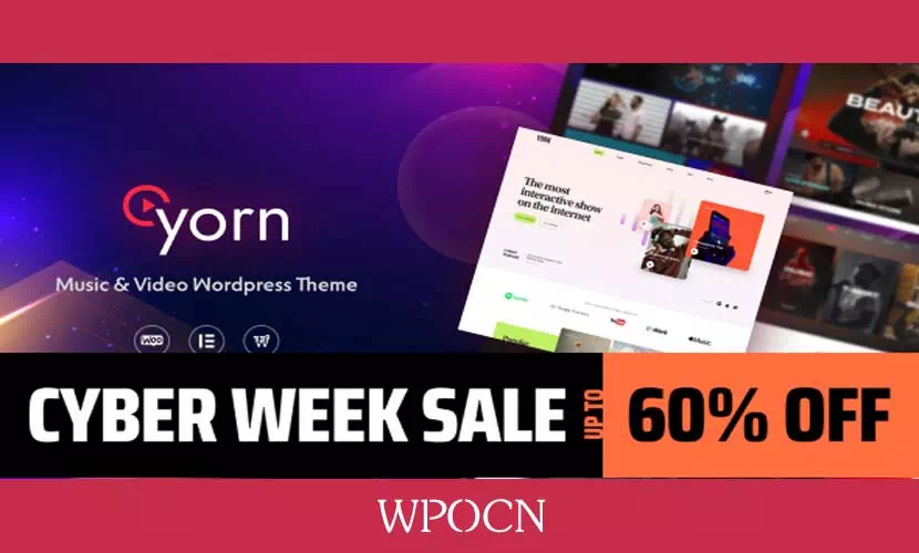 Yorn英文版主题 – 音乐和视频WordPress主题-糖果博客